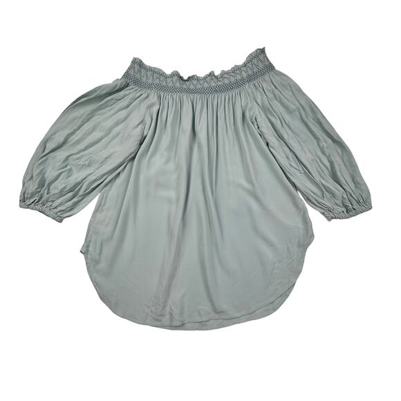 Holding Horses Smocked Off The Shoulder Peasant Boho Tunic Women's Size Large - Picture 5 of 8